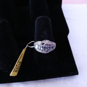 Aquamarine and Diamond Accent Ring